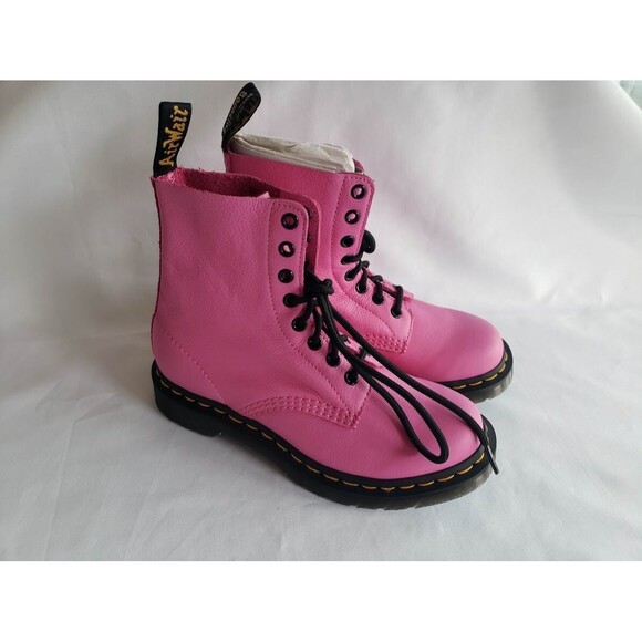 Dr. Martens Shoes - Dr. Martins 1460 Pascal Virginia Leather Boots - Thift Pink - Womens Size 6 NEW